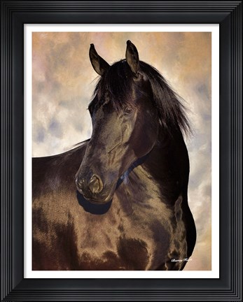 Framed TBD (black horse) Print