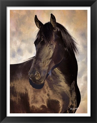 Framed TBD (black horse) Print