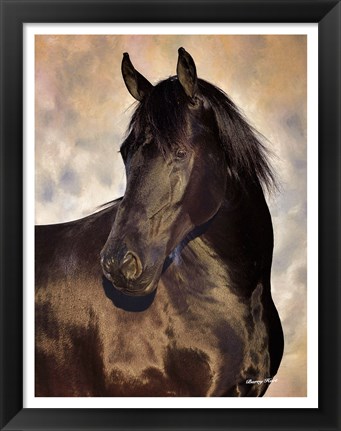 Framed TBD (black horse) Print