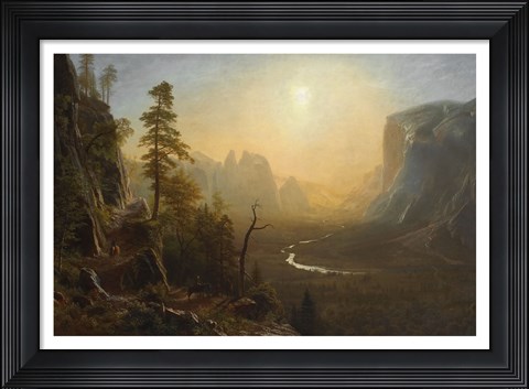 Framed Yosemite Valley, Glacier Point Trail, ca. 1873 Print