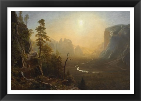 Framed Yosemite Valley, Glacier Point Trail, ca. 1873 Print