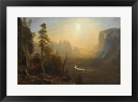 Framed Yosemite Valley, Glacier Point Trail, ca. 1873 Print