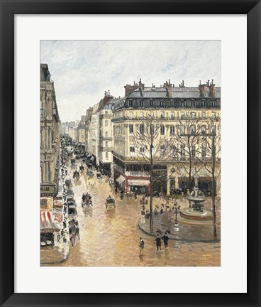 Framed Rue Saint-Honore in the Afternoon. Effect of Rain, 1897 Print