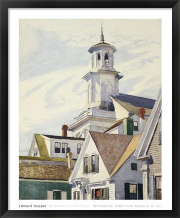 Framed Methodist Church Tower, 1930 Print