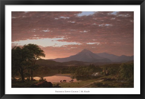 Framed Mt. Ktaadn, 1853 Print