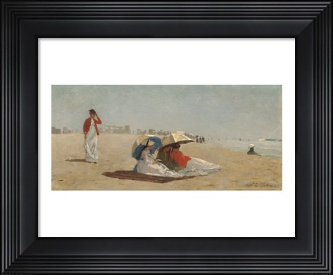 Framed East Hampton Beach, Long Island, 1874 Print