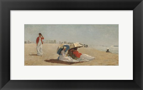 Framed East Hampton Beach, Long Island, 1874 Print