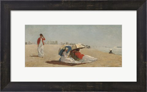 Framed East Hampton Beach, Long Island, 1874 Print