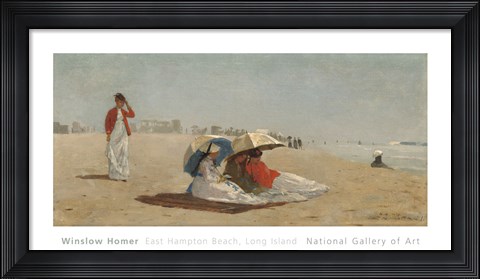 Framed East Hampton Beach, Long Island, 1874 Print