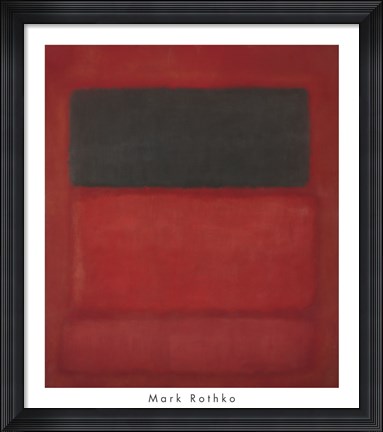 Framed Black over Reds [Black on Red], 1957 Print