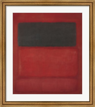 Framed Black over Reds [Black on Red], 1957 Print
