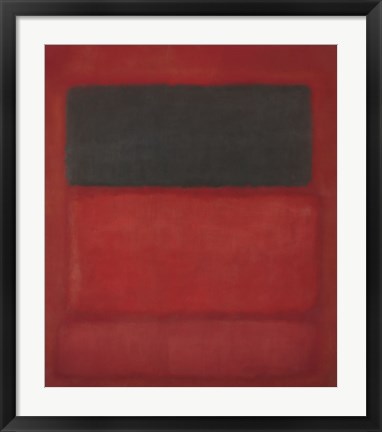 Framed Black over Reds [Black on Red], 1957 Print