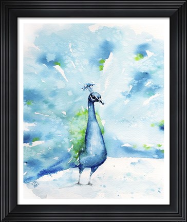 Framed Peacocking Around Print