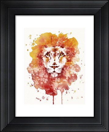 Framed Pride (Watercolor Lion) Print