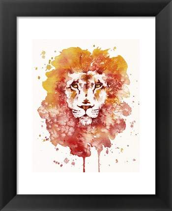 Framed Pride (Watercolor Lion) Print