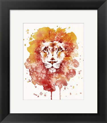 Framed Pride (Watercolor Lion) Print