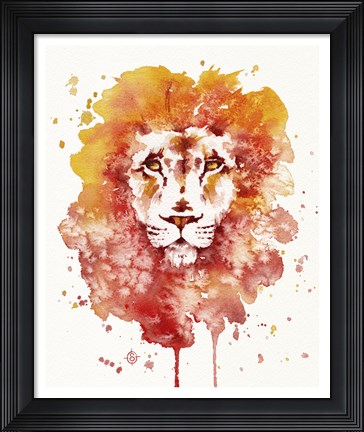 Framed Pride (Watercolor Lion) Print
