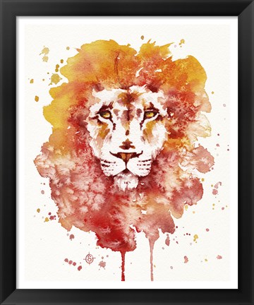 Framed Pride (Watercolor Lion) Print