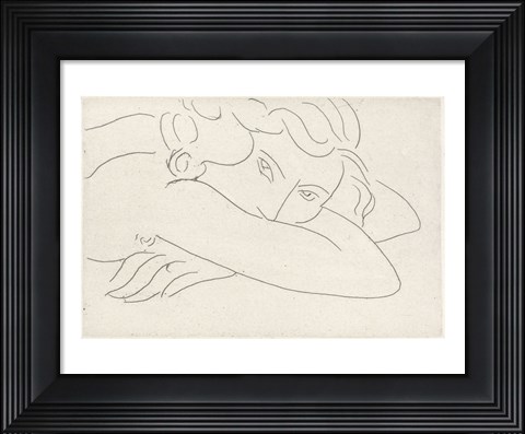 Framed Young Woman with Face Buried in Arms, 1929 Print
