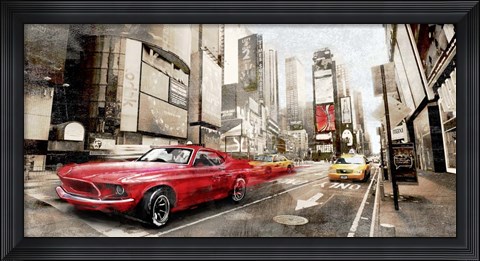 Framed Red Rocket Print