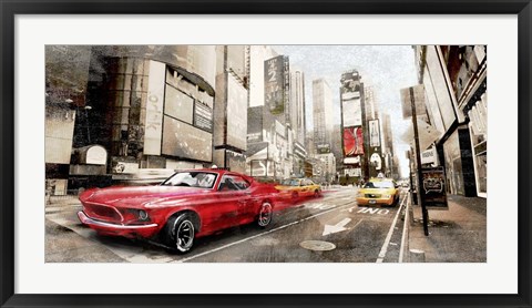 Framed Red Rocket Print