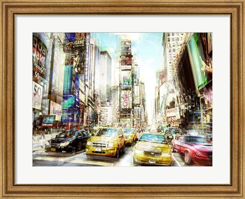 Framed Times Square Multiexposure I Print