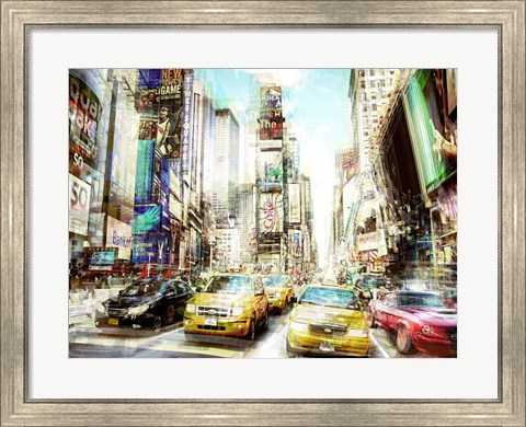 Framed Times Square Multiexposure I Print