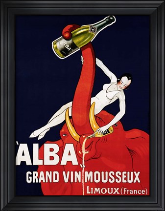 Framed &quot;&quot;Alba&quot;&quot; Grand Vin Mousseux, ca. 1928 Print