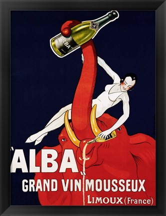 Framed &quot;&quot;Alba&quot;&quot; Grand Vin Mousseux, ca. 1928 Print