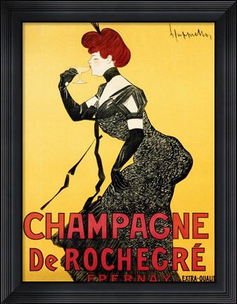 Framed Champagne de Rochegre;, ca. 1902 Print