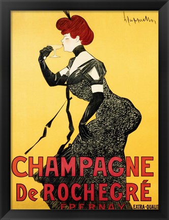 Framed Champagne de Rochegre;, ca. 1902 Print