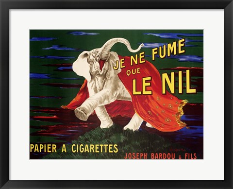 Framed Je ne Fume que Le Nil, 1912 Print