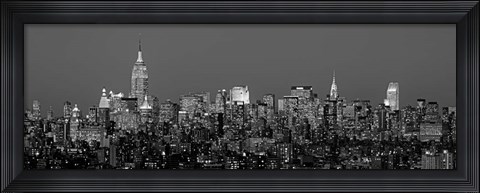 Framed Manhattan Skyline (detail) Print