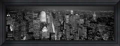 Framed Midtown Manhattan at Night Print