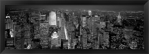 Framed Midtown Manhattan at Night Print