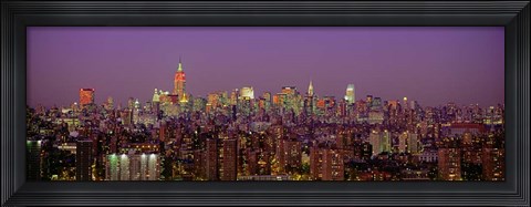 Framed Manhattan at Night Print