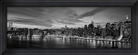 Framed Manhattan Dusk (detail) Print