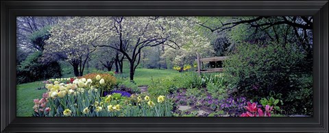 Framed Country garden, Old Westbury Gardens, Long Island Print