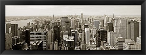 Framed Manhattan Looking South Print