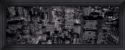 Framed Midtown Manhattan at Night Print