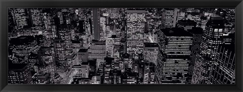 Framed Midtown Manhattan at Night Print