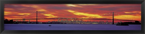 Framed Queensboro and Manhattan Bridge, New York City Print
