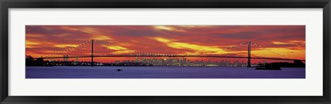 Framed Queensboro and Manhattan Bridge, New York City Print