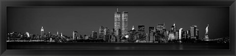 Framed Manhattan Skyline 2001 Print