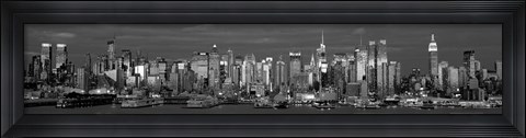 Framed Manhattan Skyline at Dusk, NYC Print