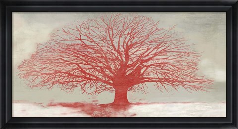 Framed Red Tree Print