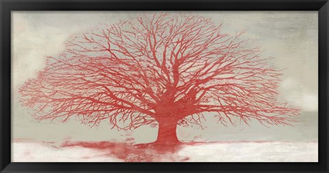 Framed Red Tree Print