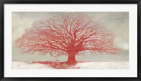 Framed Red Tree Print