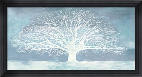 Framed Aquamarine Tree Print