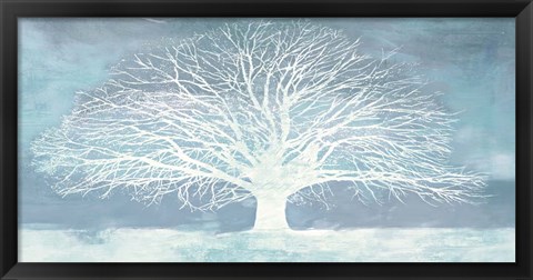 Framed Aquamarine Tree Print